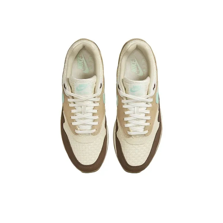 FD5088-200 Nike Air Max 1 with Air Cushioning and Non-Slip Sole: Unisex Running Shoes for Trendy Casual Wear