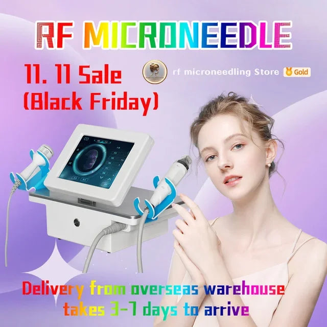 Fractional RF Microneedling Machine - 150W Pro Skin Tightening Device Scrubs Treatments Tidesmit