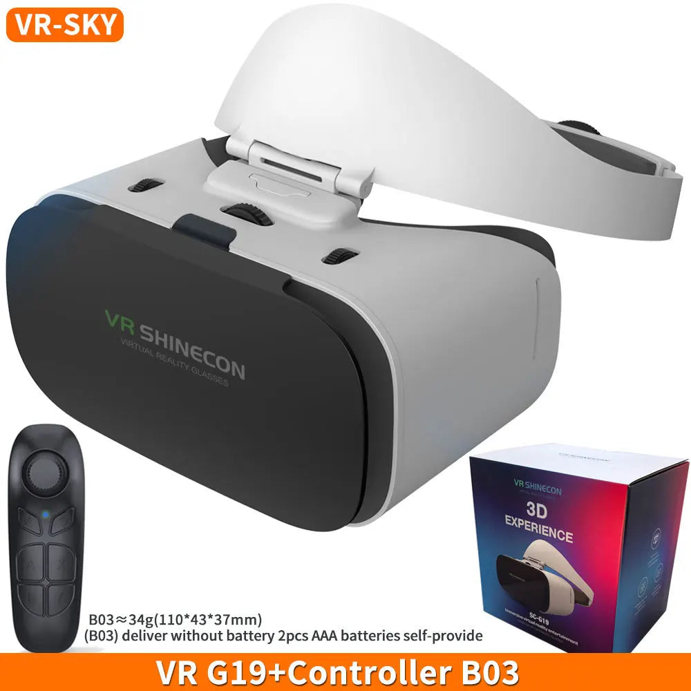 VR Headset for Smartphone 3D Experience - Adjustable G19 Model G19 with B03 CN Tidesmit