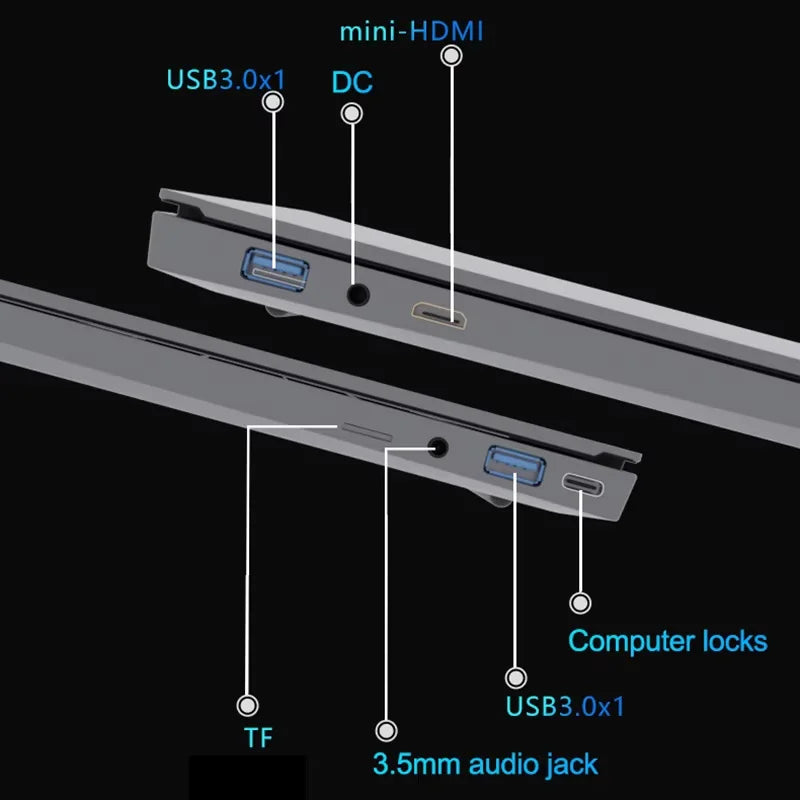 15.6"Laptop Intel i9 10980HK/i9 9900U/i3 Windows 11 Gamer PC 16GB RAM Computer 1TB 2TB SSD Fingerprint Unlock Keyboard Backlight