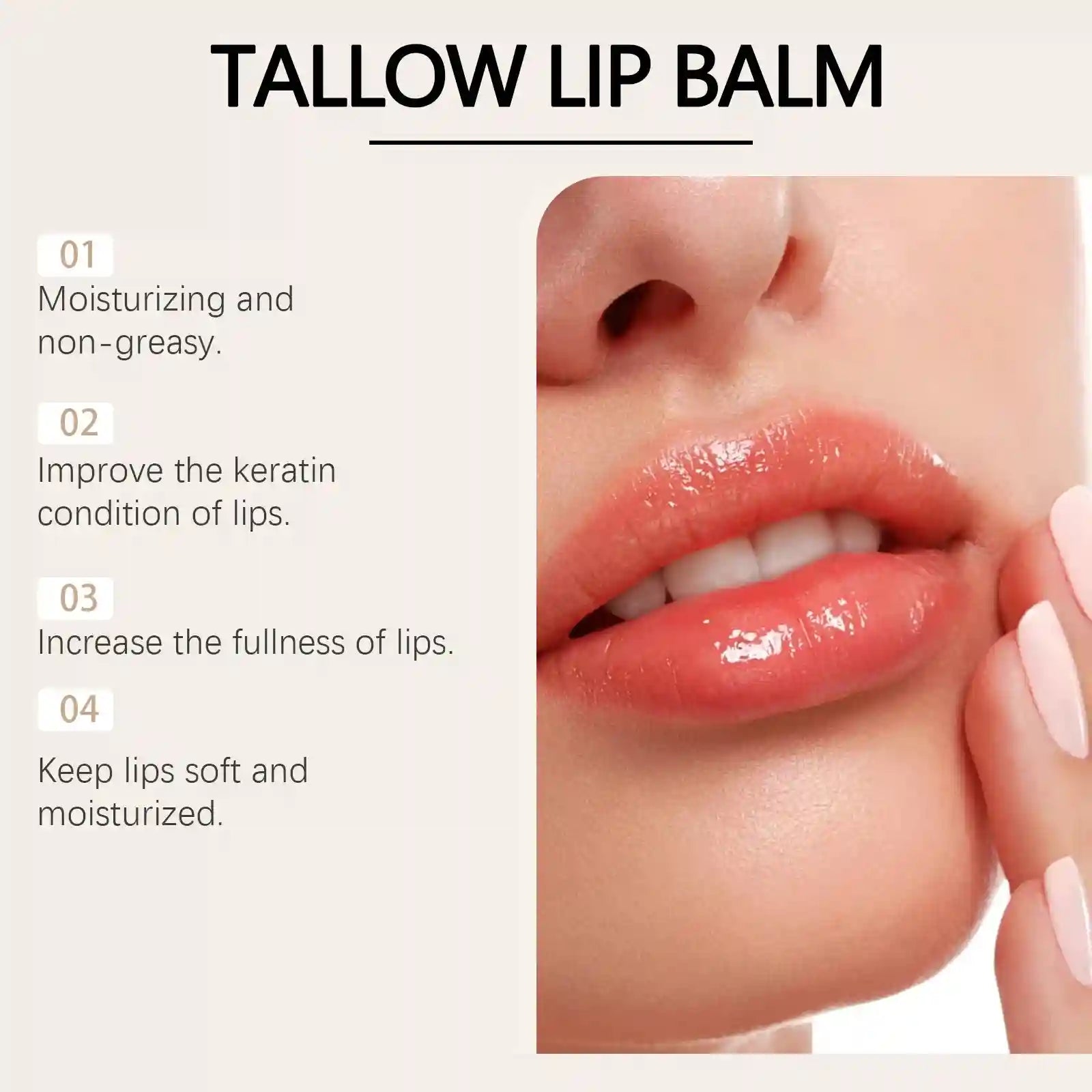 Tallow Lip Balm for Deep Hydration | Nourishing Lip Treatment 5g Lip Care Tidesmit