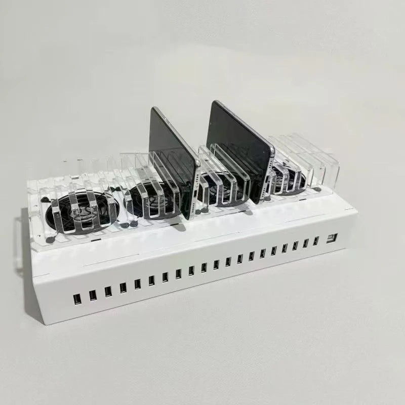 USB Phone Farm Hub: 20-60 Port Batch Sync Control Station 20 USB port 220V Tidesmit