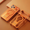 iPhone 17 Pro Max Metal Case with 360 Kickstand - Orange Tidesmit Orange Tidesmit