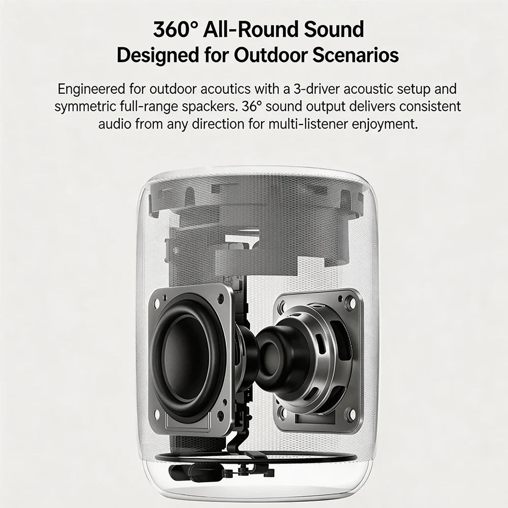 Original Xiaomi Bluetooth Speaker Mini is compact and portable, with an RGB ambient light ring offering customizable colors CN.
