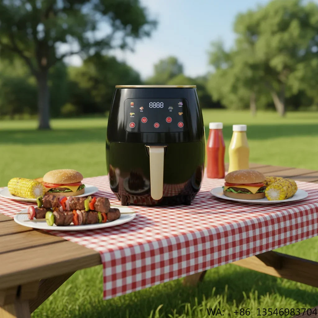 Factory Stock Hot Sale Electric 6L Multi-function Digital Control Air Fryer High-quality Non-stick Surface Household Hotel Use