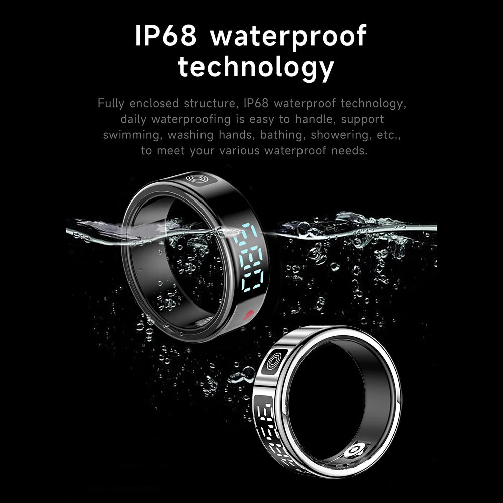 Smart Health Ring Fitness Tracker | Heart Rate & Blood Oxygen Monitor Tidesmit