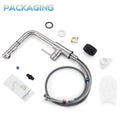 304 stainless steel kitchen tap, pull-out sprayer, brushed finish, 360° swivel, perfect sink mixer tap for kitchen toilet