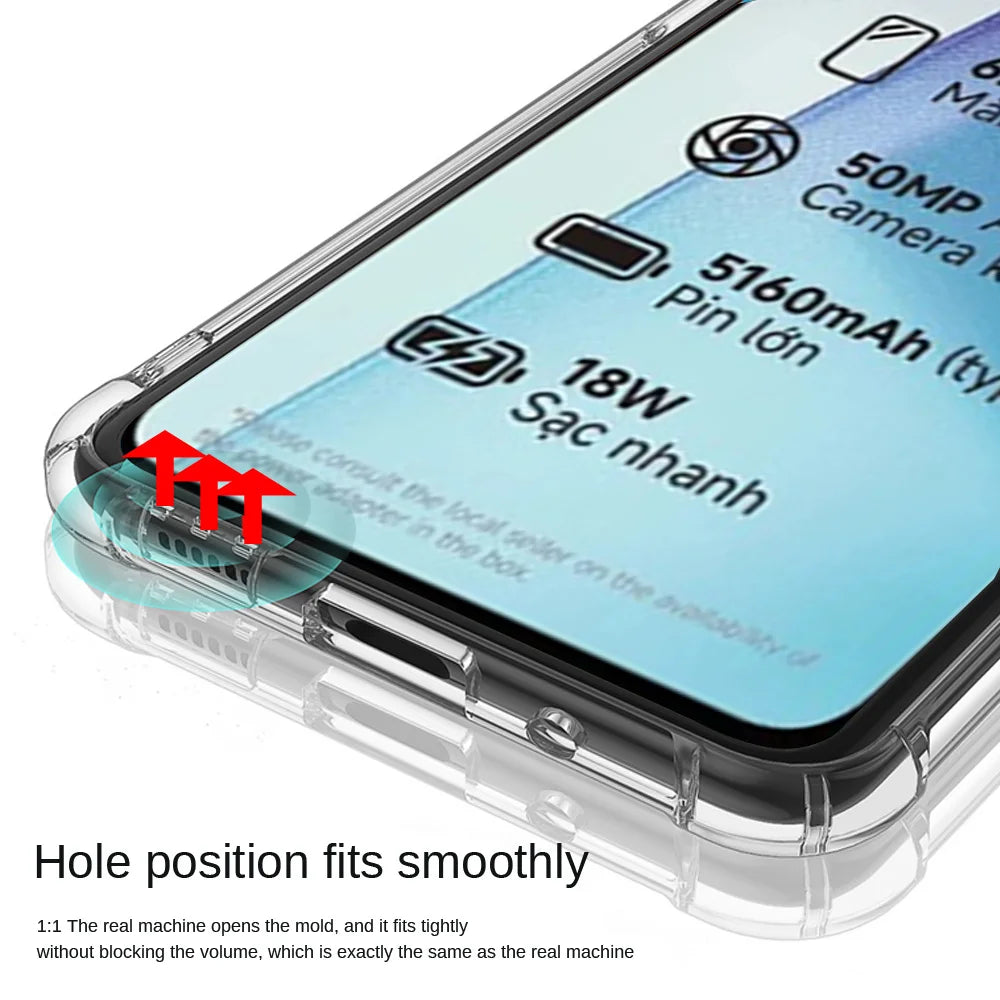 Redmi 14C & Poco C75 Clear Shockproof Case - Slim Military-Grade Protection Tidesmit