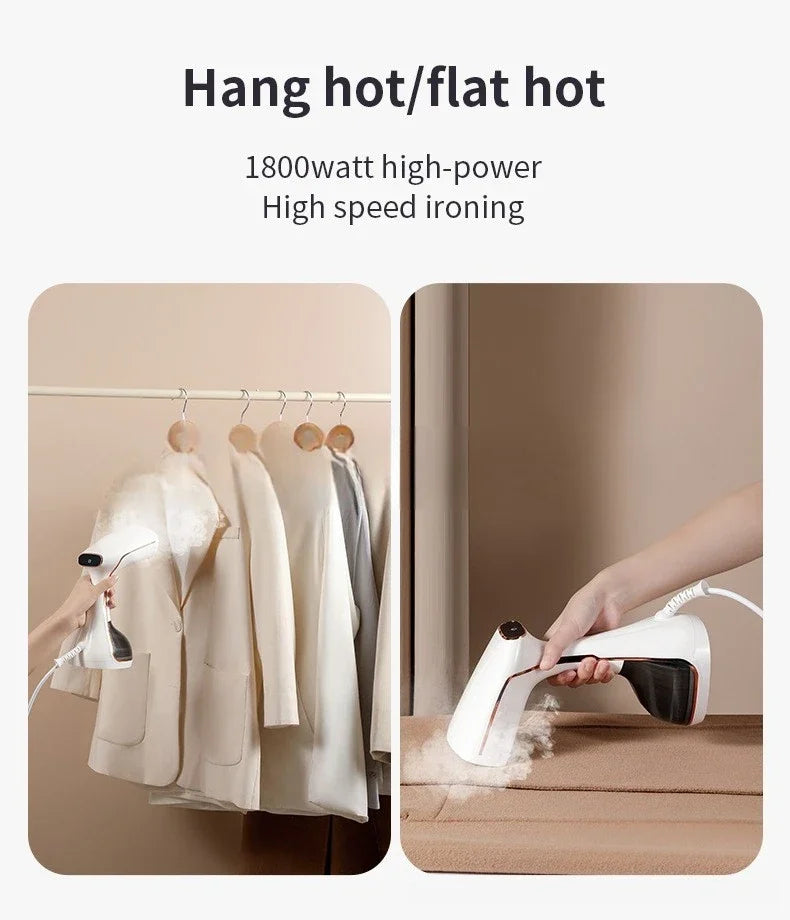 Tidesmit portable handheld garment steamer for clothes showing ergonomic handle and steam nozzle features