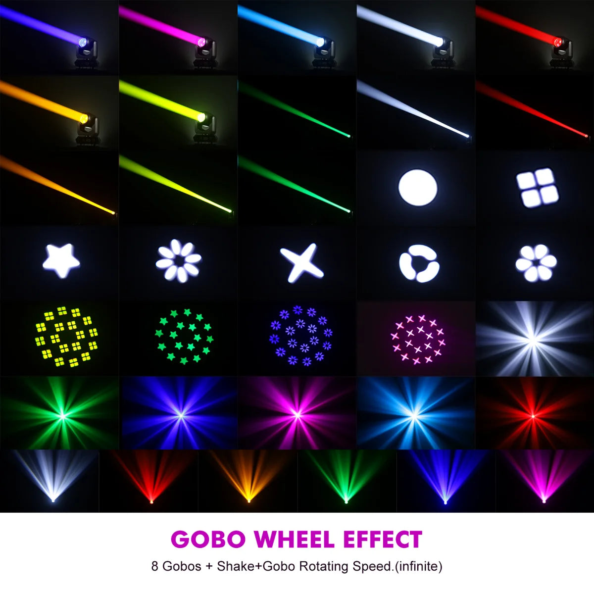 2PCS Mini LED Moving Head Light 150W Beam+Spot+18 Rotating Prisms Dj Dmx Stage Effect Light Disco Bar
