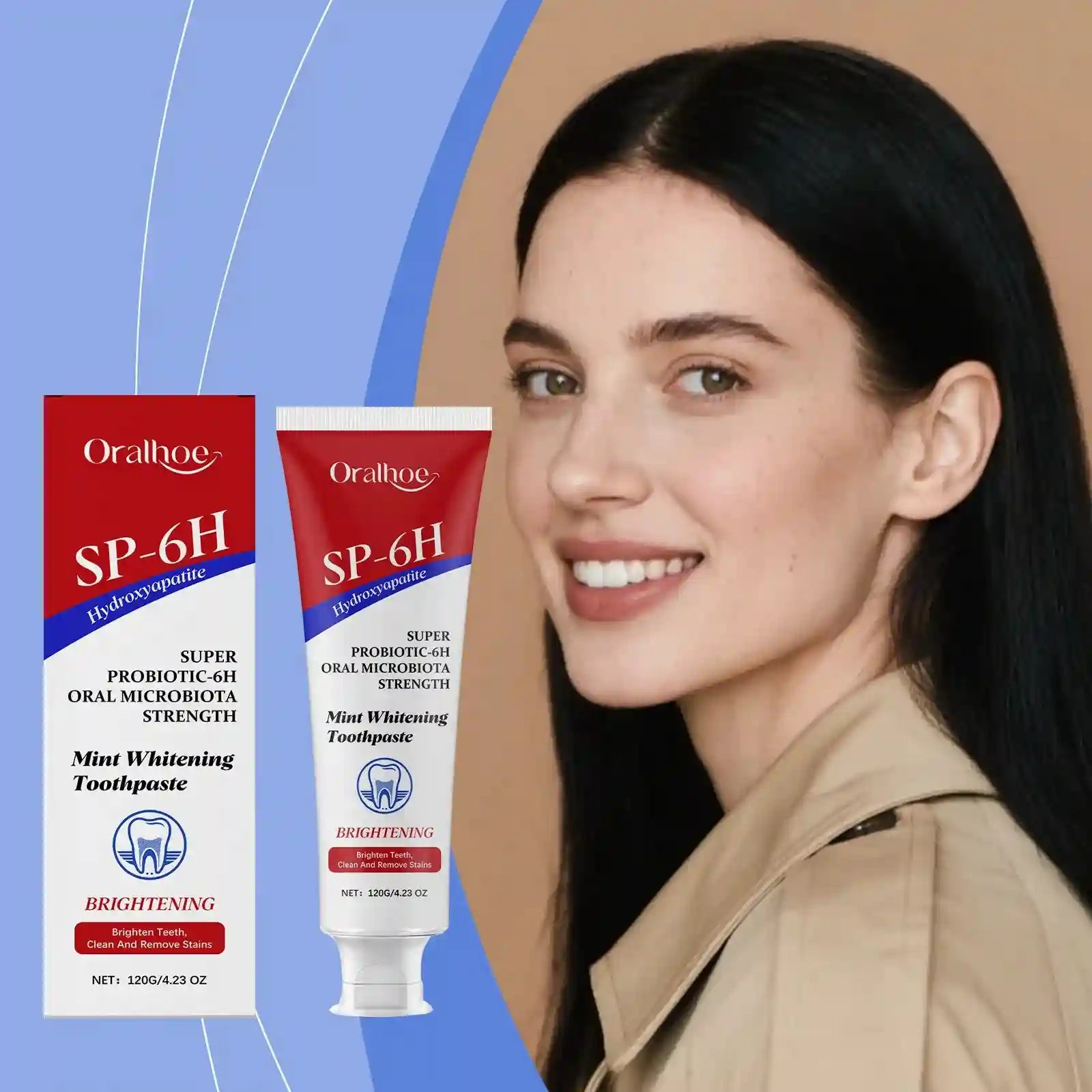 Tidesmit SP-6 Probiotic Whitening Toothpaste for plaque removal and fresh breath oral hygiene