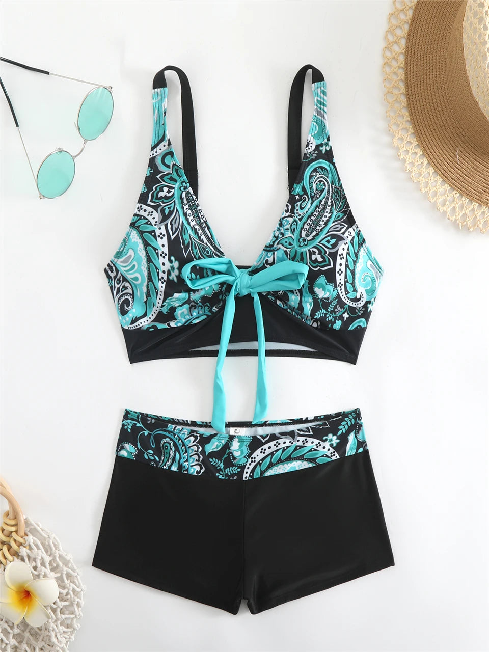 2025 High Waist Bikinis Women Sports Swimwear Print Bathing Suit Female Padded Beach Wear Bathers Swimming Swimsuit Summer