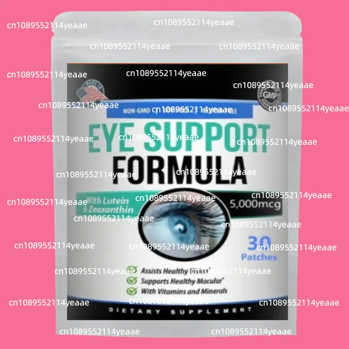 Eye Health Supplement, Lutein and Zeaxanthin, Vision Health, Eye Strain Support - 30 Transdermal Patches, W/VitaminsB12, Zinc