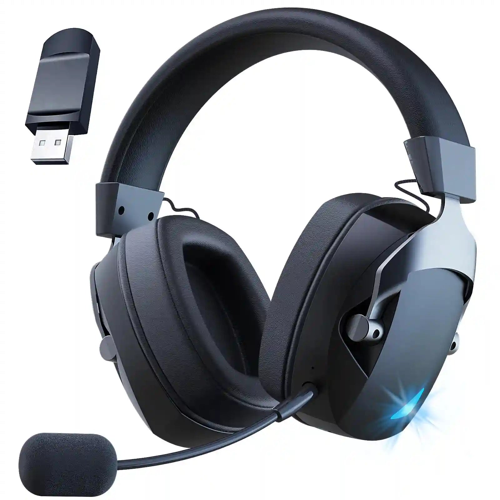 Tidesmit Wireless Gaming Headset with Active Noise Cancellation Black Tidesmit