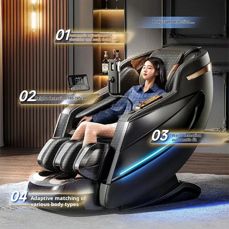 6D Zero Gravity Full Body Shiatsu Massage Chair - Blue Edition Massage Chairs Tidesmit