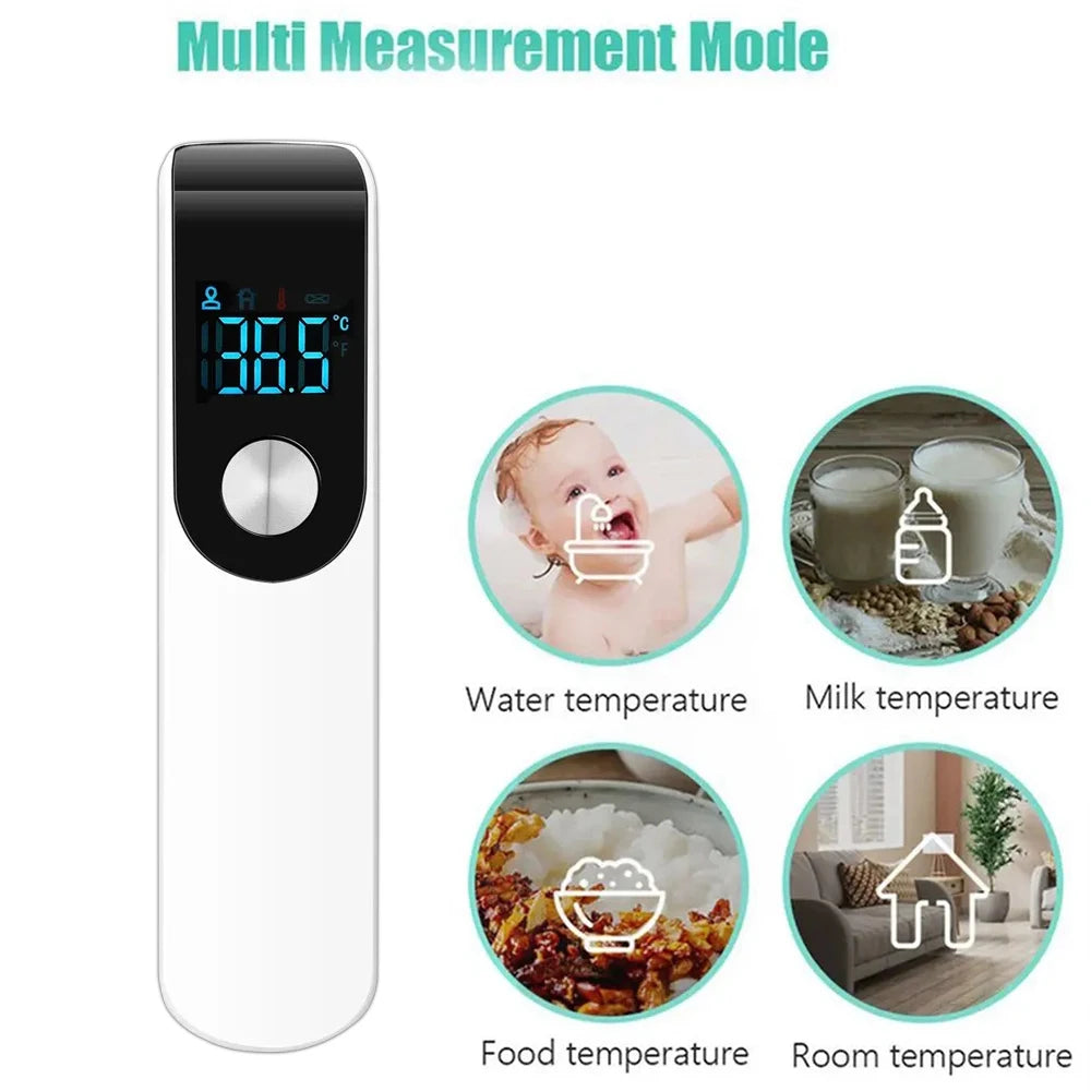 Thermometer Three-color Backlit Display Forehead Thermometer Digital Display Infrared Body Thermometer or Finger Pulse Oximeter