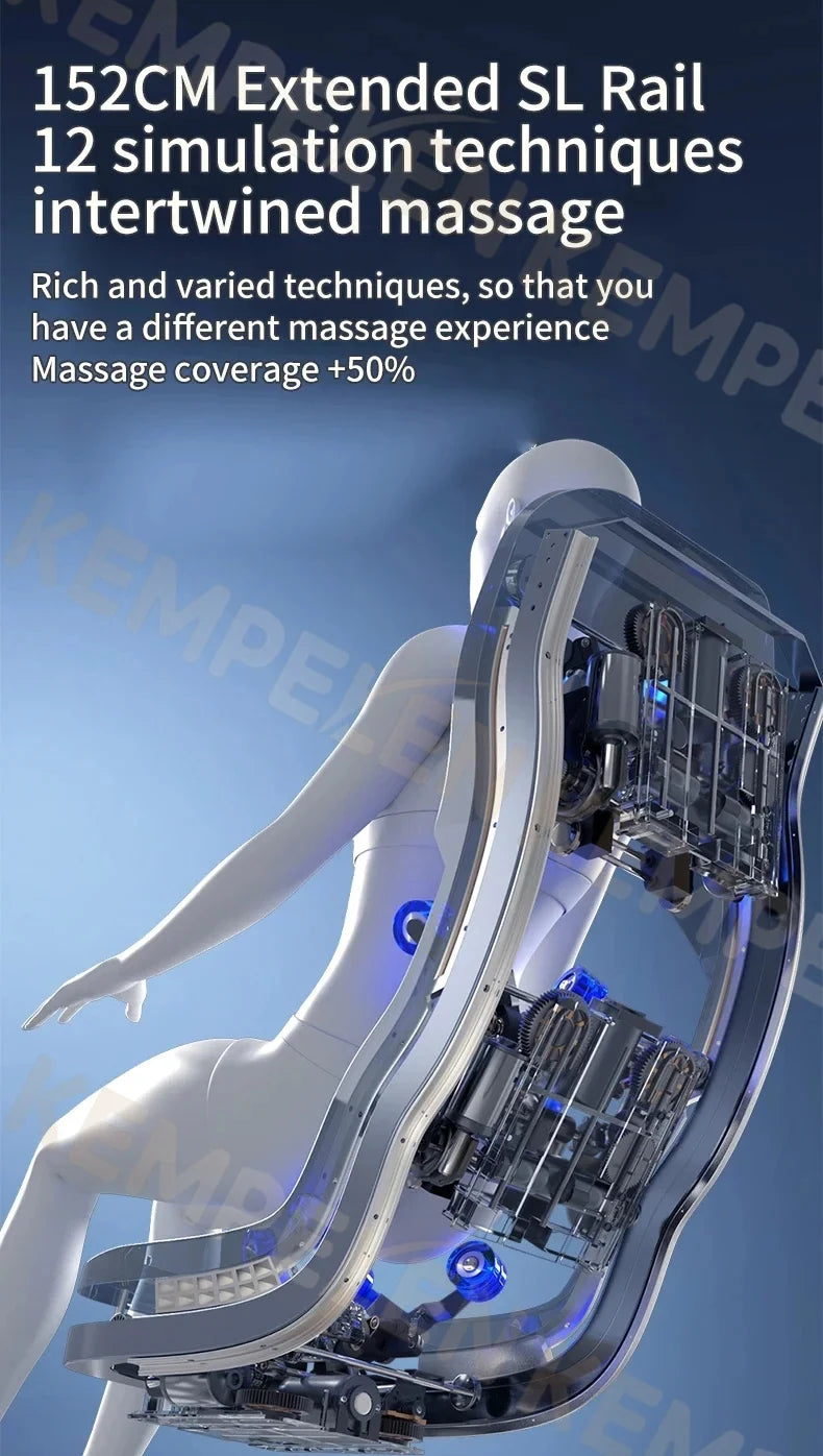 4D Full Body Massage Chair - Zero Gravity Heat Therapy - Black Body Shaping Massage Equipment Tidesmit