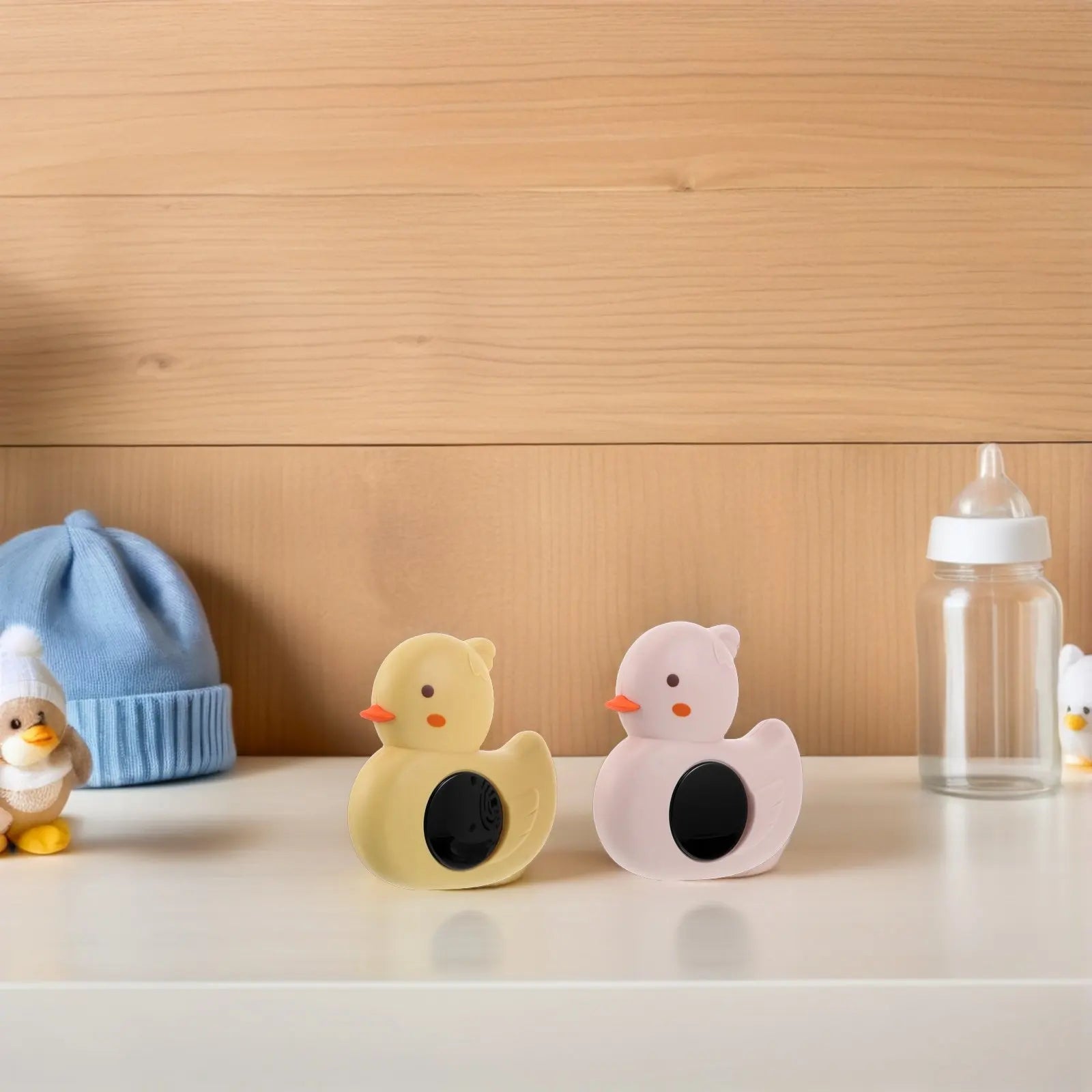 2Pcs Infant Bath Thermometer Cute Yellow Pink Fast Response Water Temperature Monitor for Babies Accurate Portable