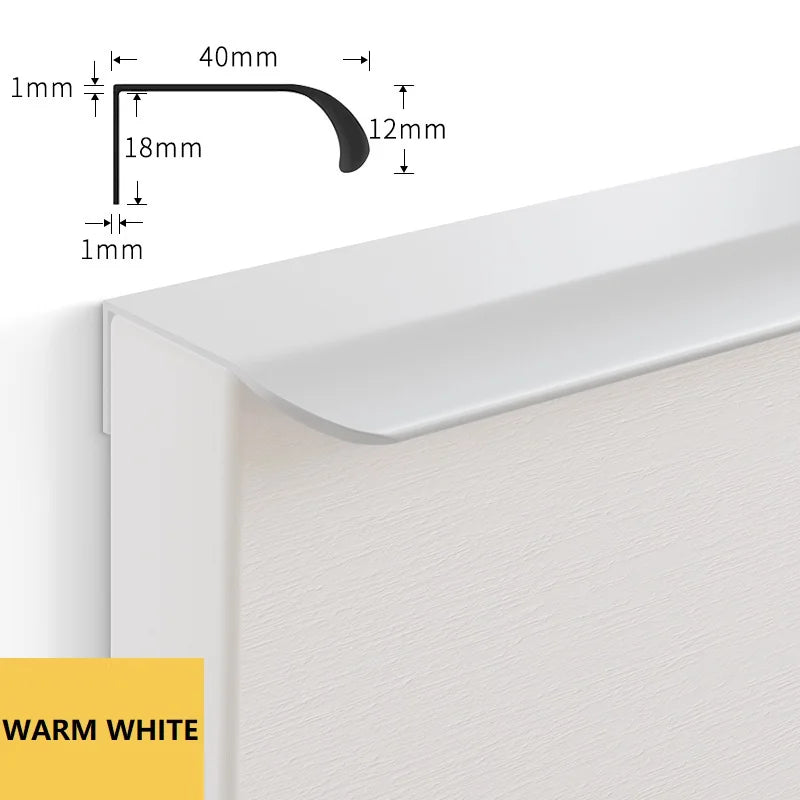Invisible Wardrobe Handle Minimalist Modern Minimalist Cabinet Door Drawer Cashmere Gray Cabinet Furniture Hardware Small Handle