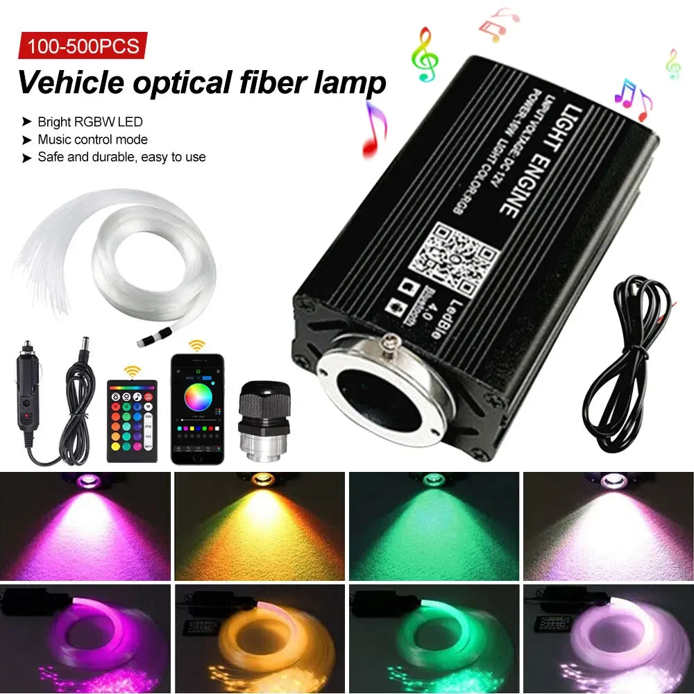 Fiber Optic Car Roof Star Light RGBW Kit - App Controlled Ceiling Lighting Tidesmit