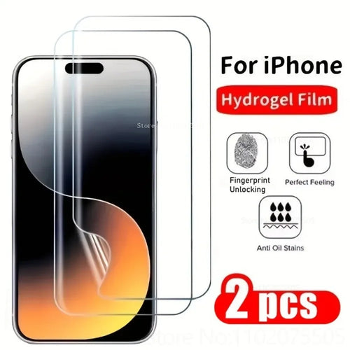 2Pcs High Definition Hydrogel Film for IPhone 13 Promax 13 12 Promax Screen Protectors 11 Promax 13 Mini XS XR SE 2020 2022 Film - Tidesmit