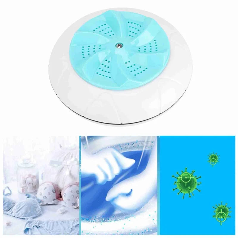 Tidesmit portable ultrasound turbo washer showing compact laundry appliance mechanism for small household items