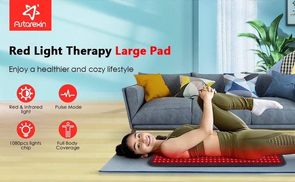 Red Light Therapy Heating Pad for Muscle Relief - Tidesmit Wellness Massage Chairs Tidesmit