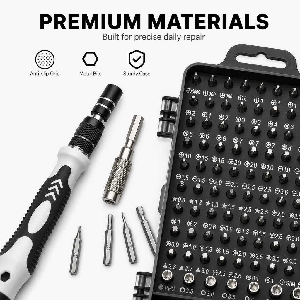 115 In 1 Precision Magnetic Screwdriver Set Electronics Repair Tool Kit For Phone Laptop Game Console Watch