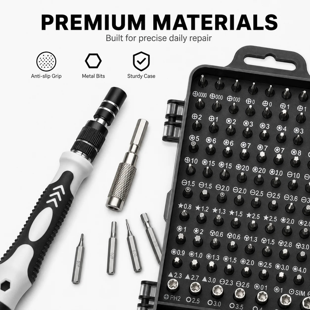 115 In 1 Precision Magnetic Screwdriver Set Electronics Repair Tool Kit For Phone Laptop Game Console Watch