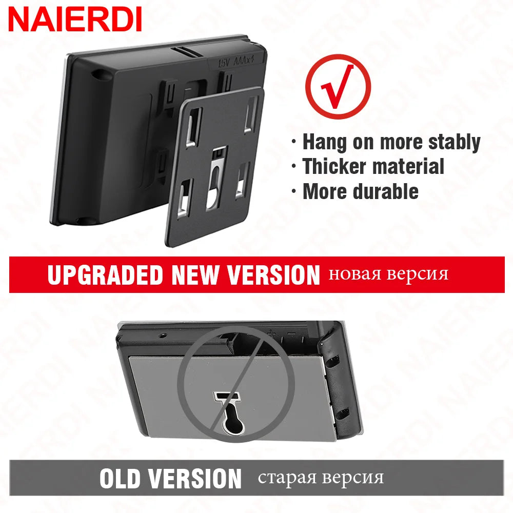 NAIERDI 3.5" Digital Door Peephole Camera Electronic Door Viewer Bell 120 Degree Wide Angle HD Screen Home Security System Hardware