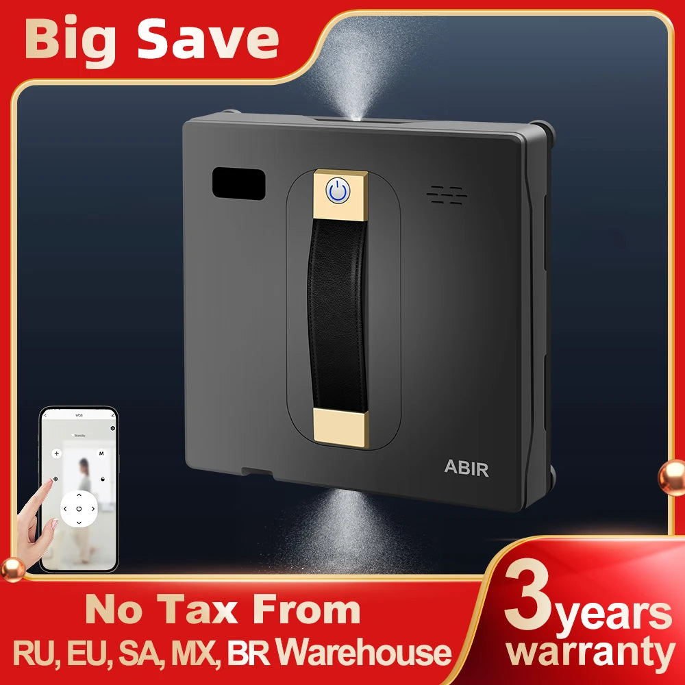Tidesmit ABIR WD8 smart window cleaning robot with dual water spray and laser sensor for glass and wall surfaces