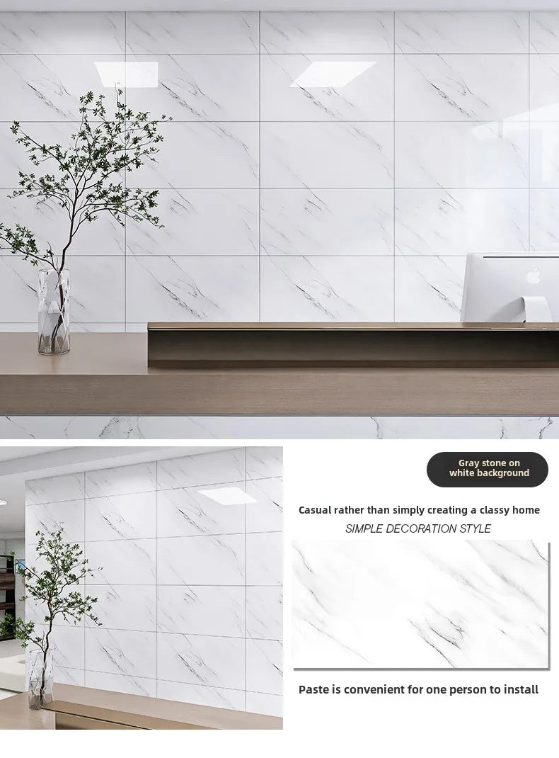 Self adhesive imitation ceramic tile imitation marble sanitary kitchen wall decoration waterproof and moisture-proof stickers