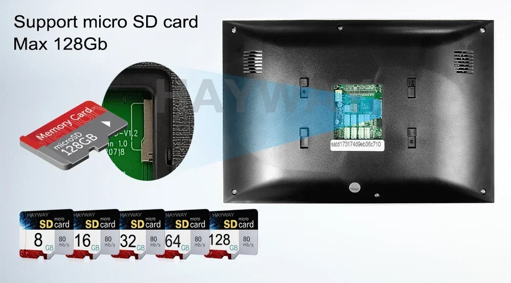 Tuya Wireless IPS 10 " touch screen 1080P camera video intercom kit, with mobile detection, ID access control unlocking,