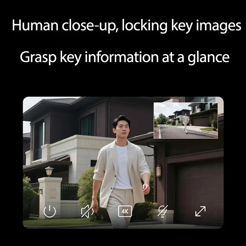 Xiaomi Smart Outdoor Camera 4 8 megapixel 4K image quality AI human-vehicle detection 360° PTZ Full color night vision IP66 CN