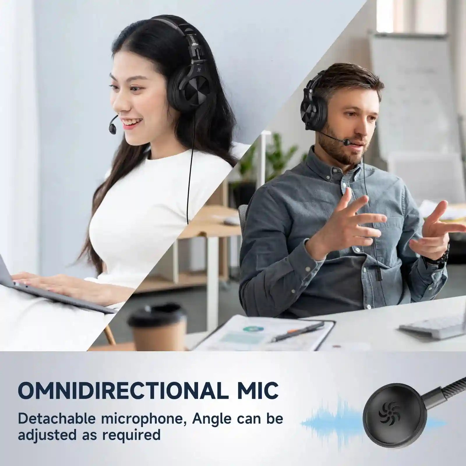 Wired Over-Ear Gaming Headset with Detachable Microphone Tidesmit