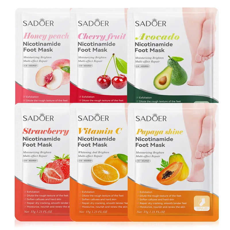 Fruit Foot Peel Mask 6 Pack - Spa-Quality Exfoliating Treatment Scrubs Treatments China Mainland Tidesmit