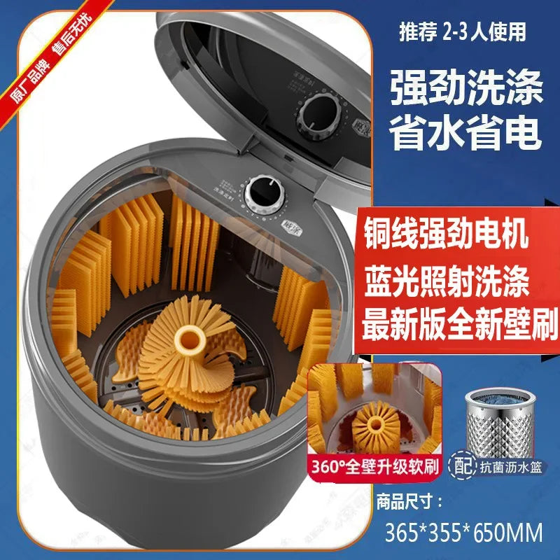 Tidesmit P4-3 mini automatic shoe washing machine featuring specialized interior brushes for footwear and socks