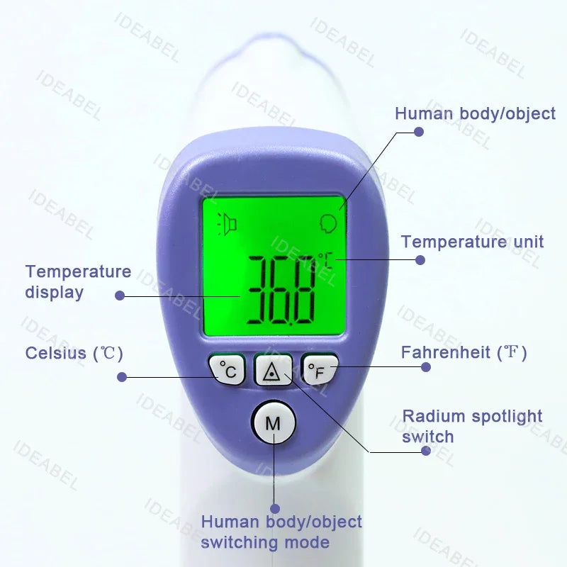 New LED Wrist Blood Pressure Monitor English Voice Broadcast Sphygmomanometer Tonometer BP Monitor Forehead Digital Thermometer