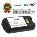 Black lithium battery pack for handheld barcode scanners with exposed gold contacts