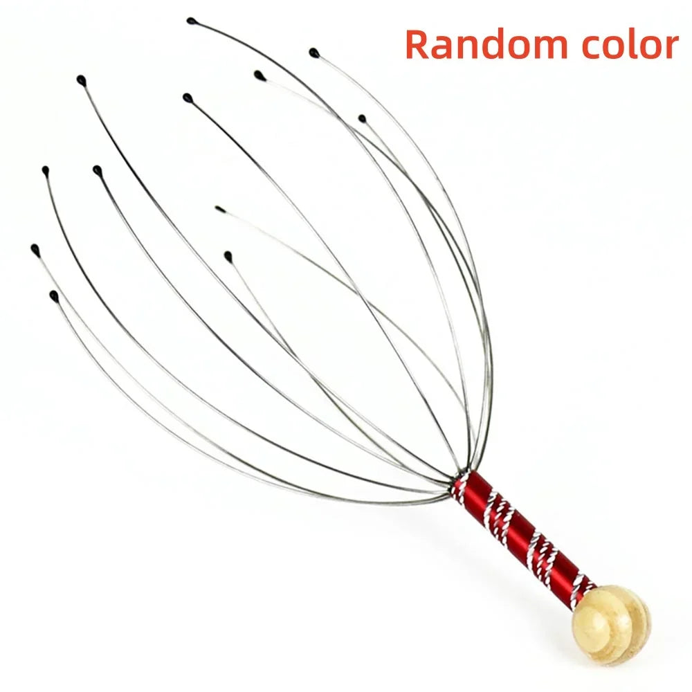 Octopus Head Massager - Scalp Scratcher for Daily Stress Relief 2 Pack Relaxation Treatment 1pc Random color Tidesmit
