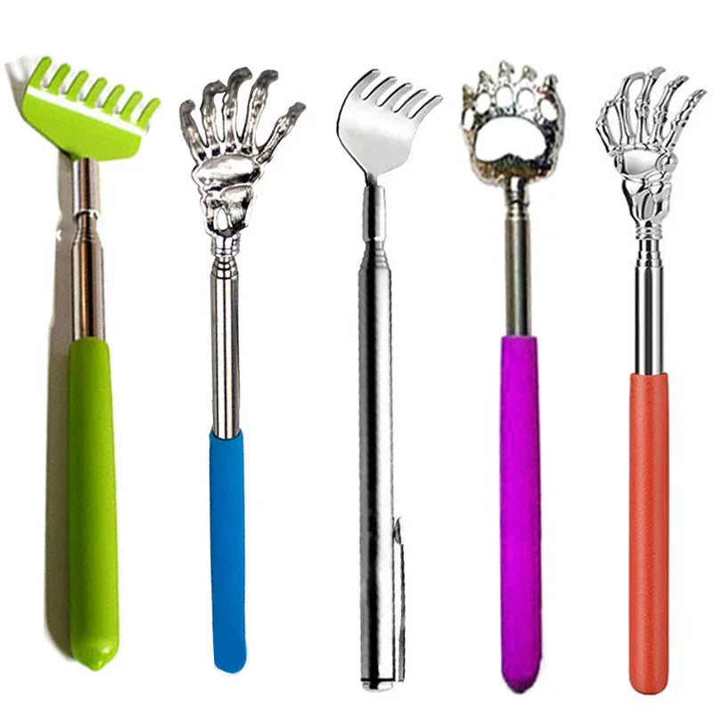 Telescopic Back Scratcher Stainless Steel Retractable Massager Back Massage Instrument Tidesmit