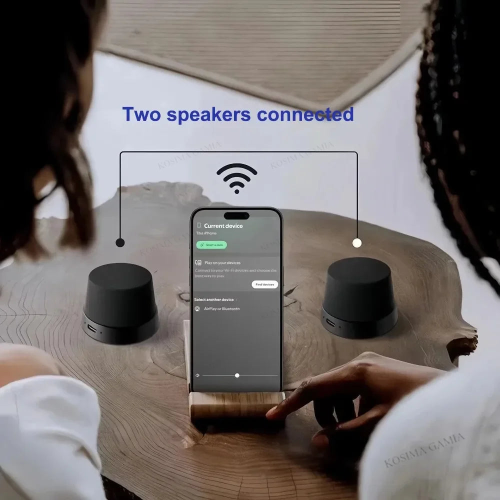 Waterproof Mini Sound Portable Magnetic Speaker White Noise Machine Tws Connected Speaker With Magnetic Phone Stand