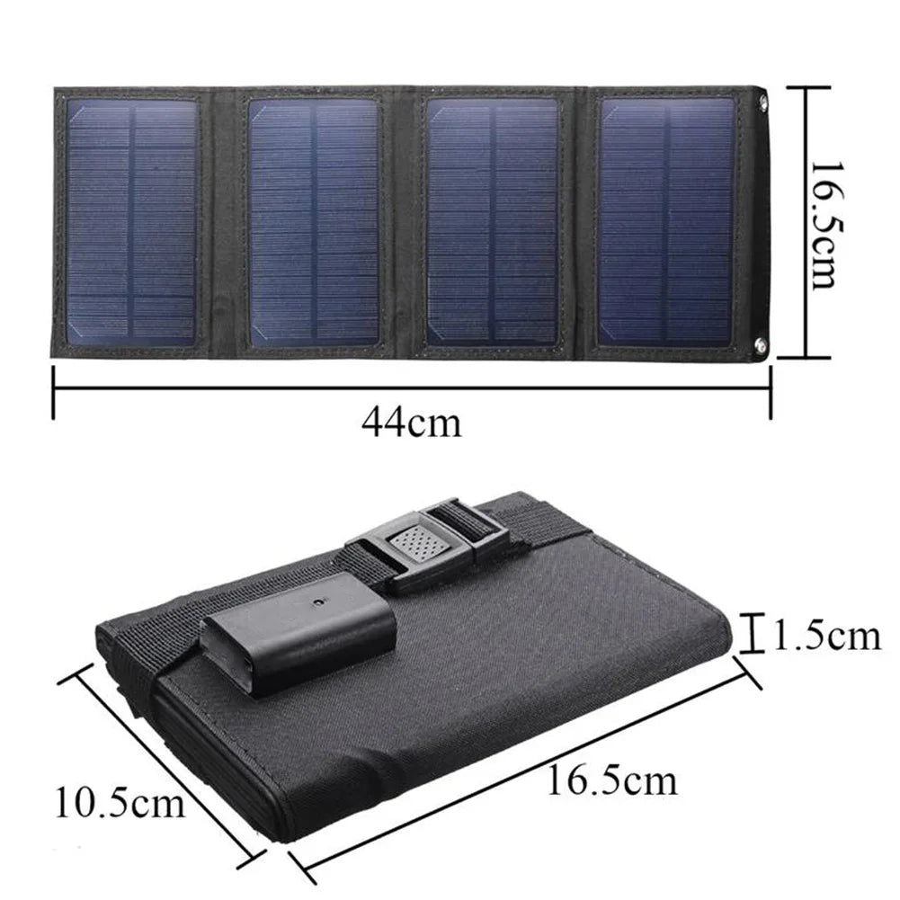 Solar panel 20W portable solar panel outdoor power supply solar mobile power bank power bank  4 folding and packaging