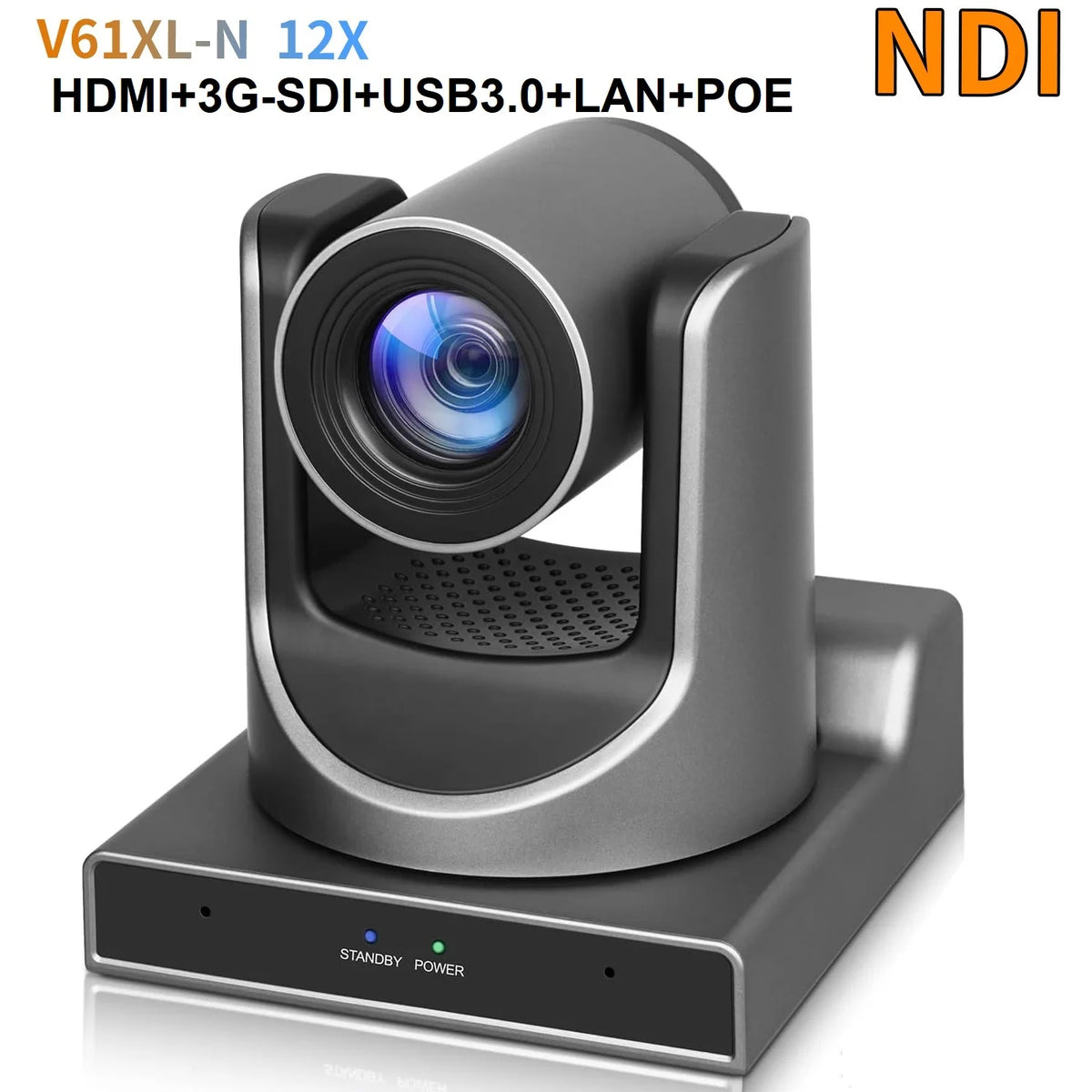 Close-up PTZ conference camera, 12X lens, NDI HDMI/SDI/USB, PoE