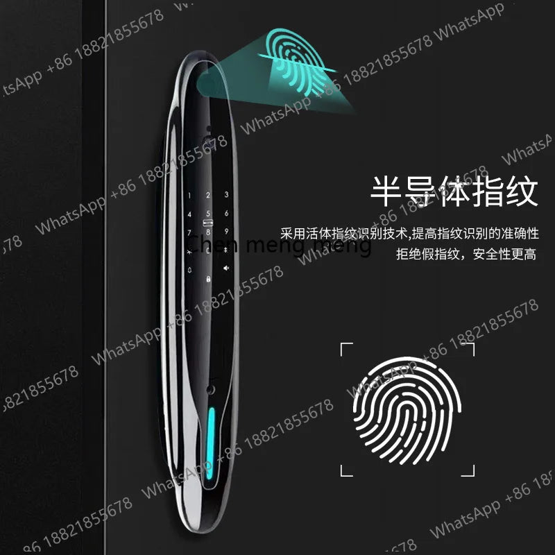 Video intercom smart, home anti-theft electronic door lock with surveillance camera password lock fully automatic