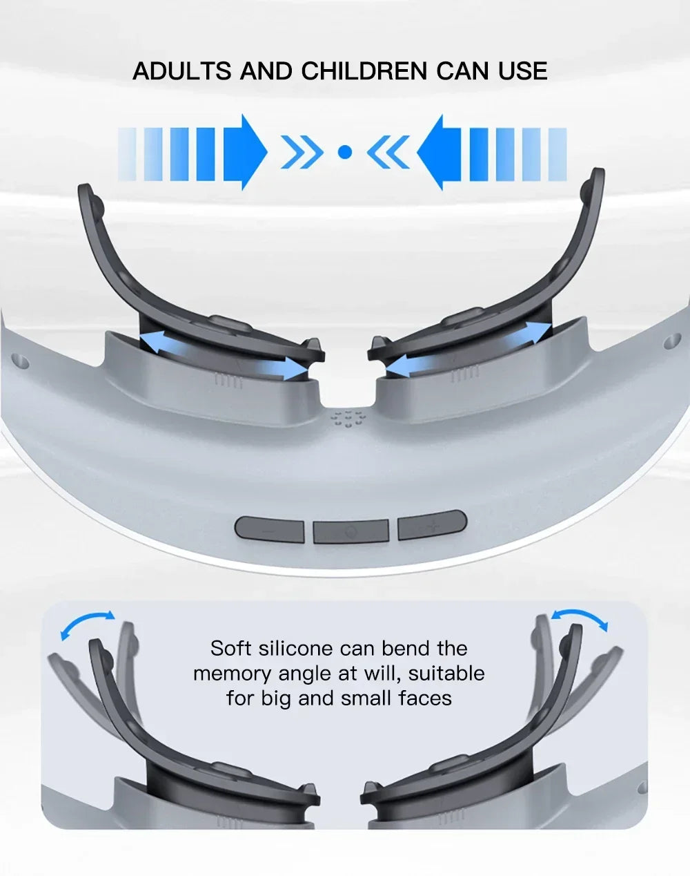 Electric Eye Massager with Heat and 4D Compression - White Massage Chairs Tidesmit