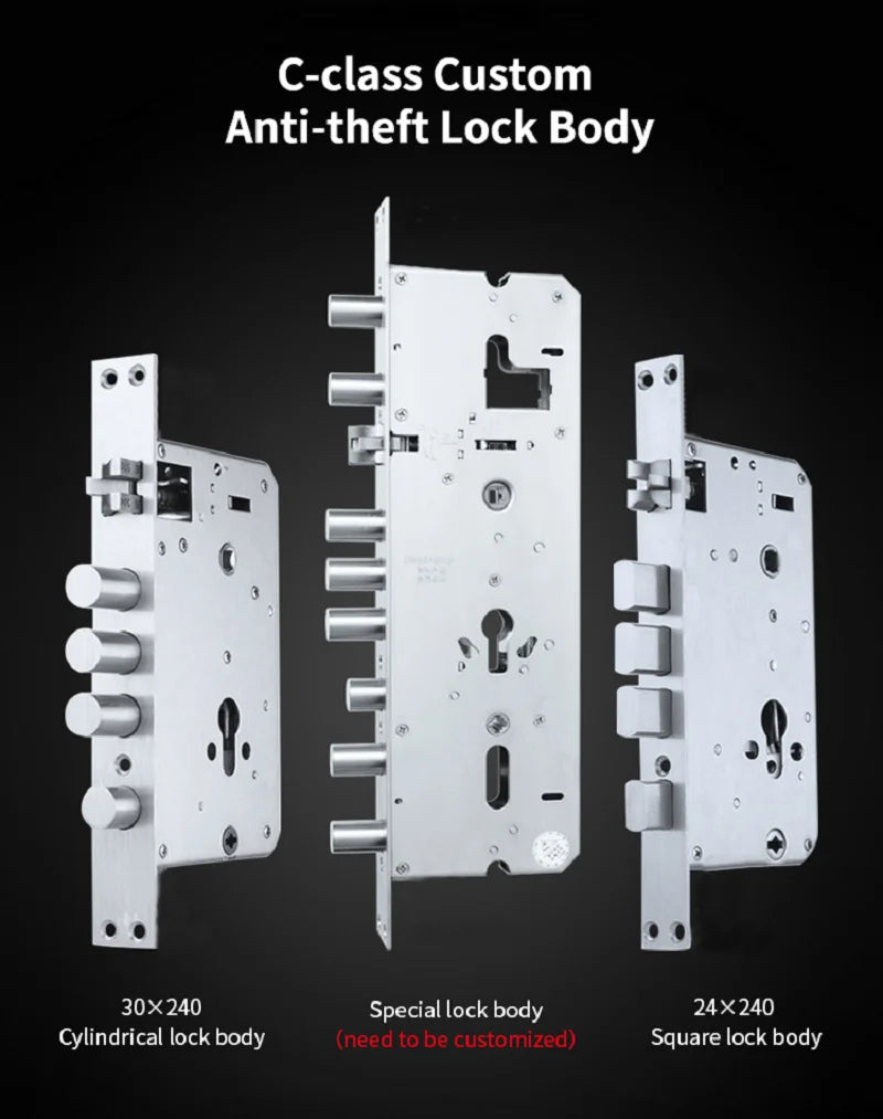 Outdoor Waterproof Lock Wifi Tuya APP Remote Voice Intercom Electronic Door Lock Face Fingerprint Smart Door Lock With Camera
