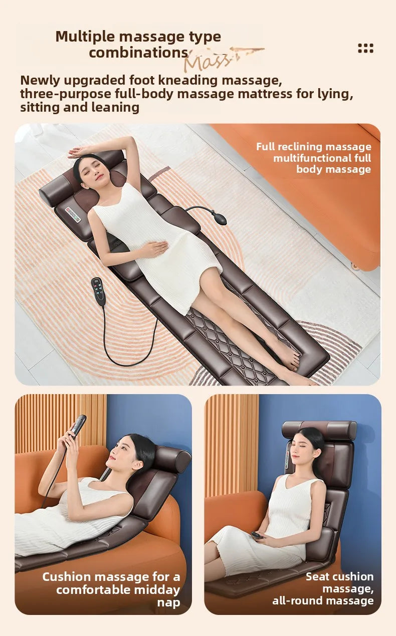 Full Body Electric Massage Mat with Heat Therapy - Tidesmit Back Massage Instrument Tidesmit