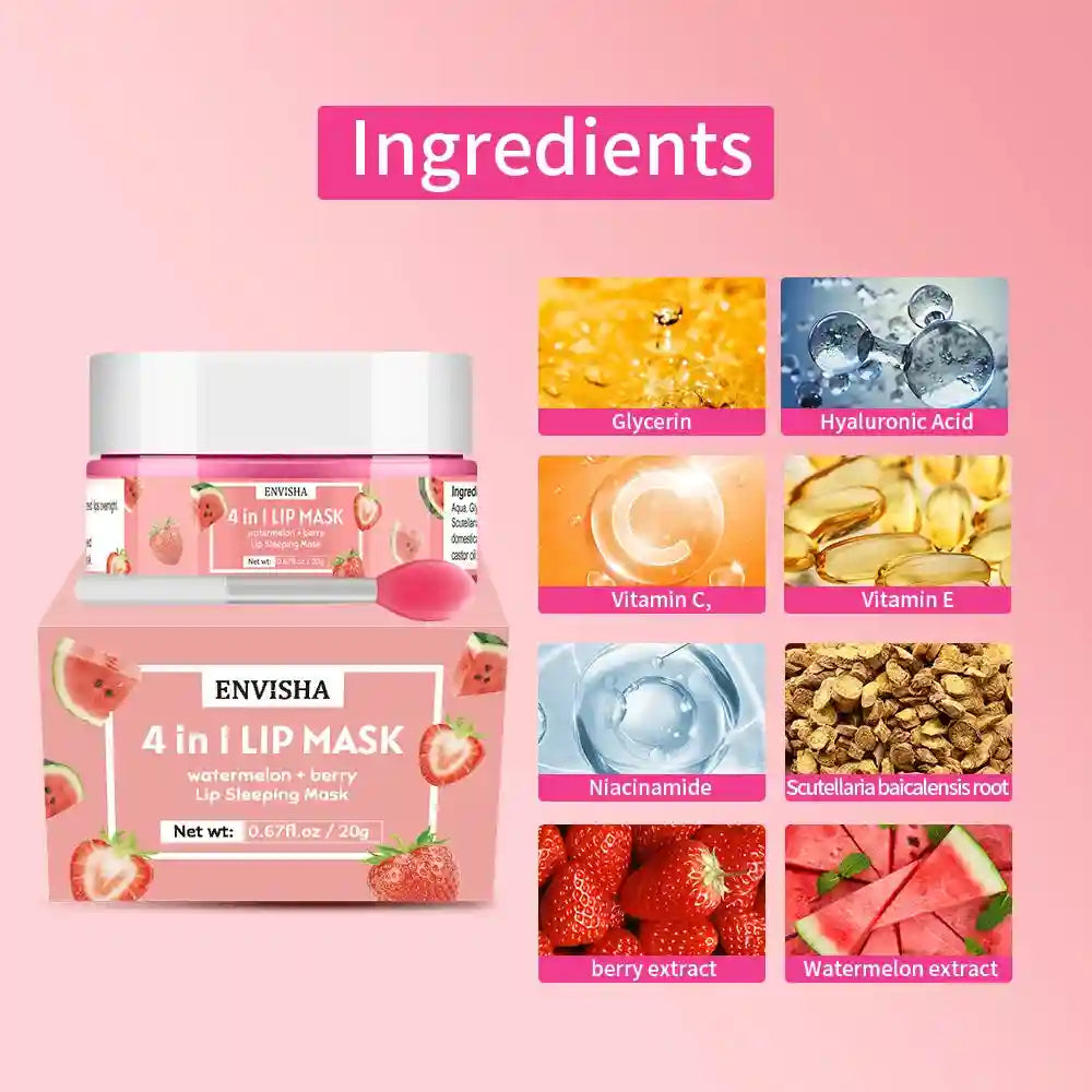 Exfoliating Lip Mask and Scrub Set - Nourishing Lip Care Treatment Lip Care Tidesmit