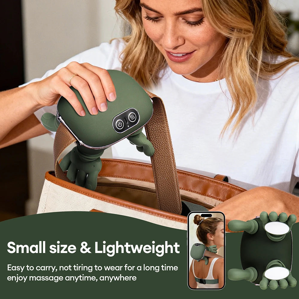 Wireless Neck and Shoulder Massager: Deep Tissue Rechargeable Relief - Green Body Shaping Massage Equipment Tidesmit